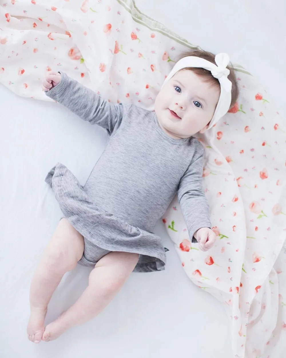 

fashion autumn children's long sleeve rompers baby solid gray outwear one pieces body suits for girls clothes