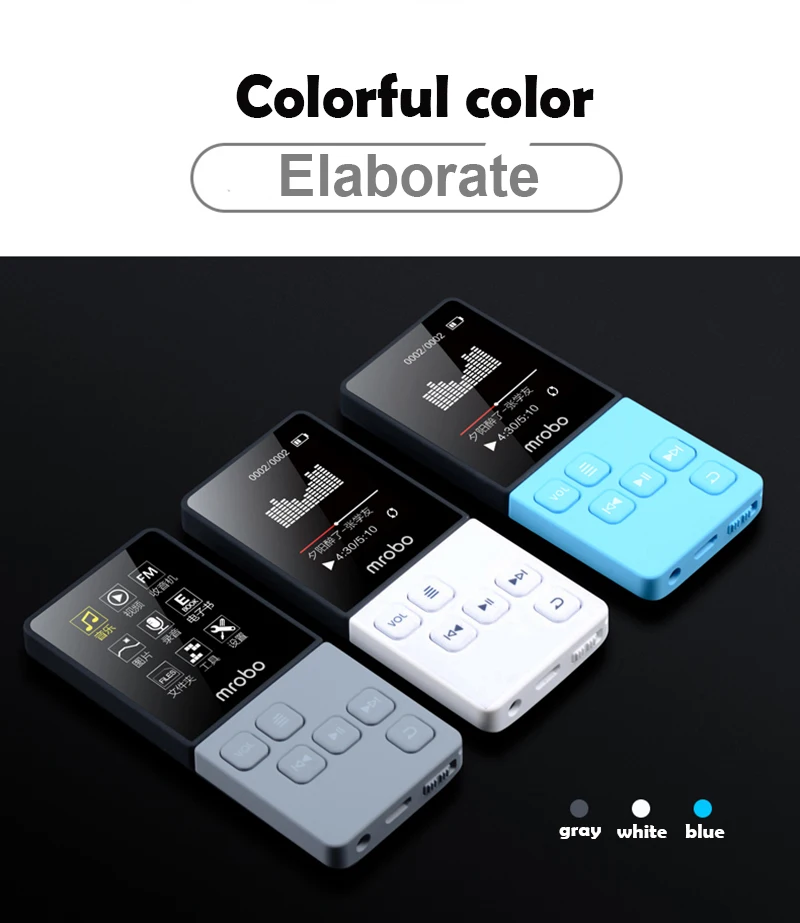 ShareE zone G9 MP3 Player Build in Speaker MP3 music player fm radio walkman Photo Viewer 8GB Memory Voice Recorder Players (8)