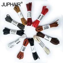 JUP1-12 Pair Brown Rounds Cotton Lace Sport Unisex Sneaker Martin Boots Strap String Leather Cord Shoelaces Waxed Shoes Strings 