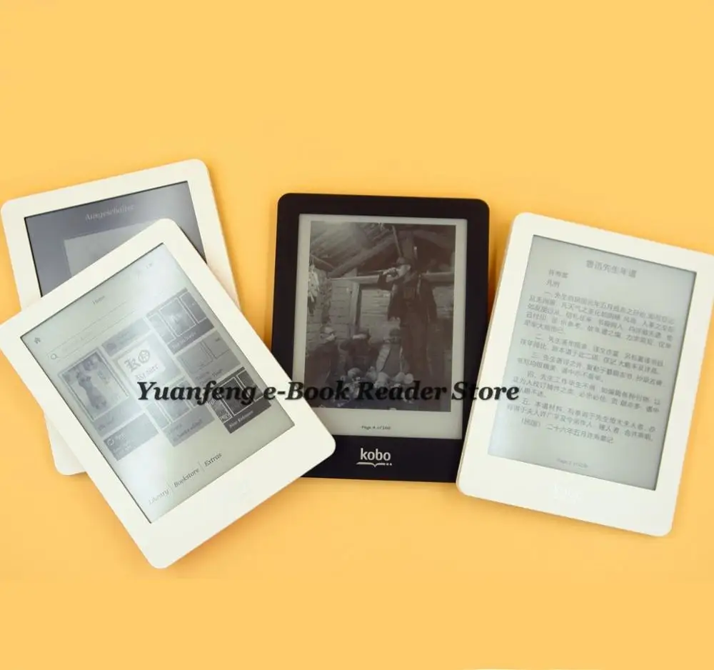 eBook eReader Kobo Glo N613 e-Book Touch screen e-ink 6 inch 1024x768 2GB WIFI book Reader Front backlight