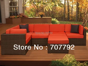 

New!!Fancy International Patio Furniture Rattan 6 Piece Sofa Set