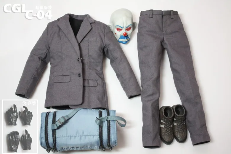 

[Estartek] CGL C-04 1/6 Batman Joker Clown Bank Robber Clothing Including Masks for 12" Collectible Action Figure Props DIY