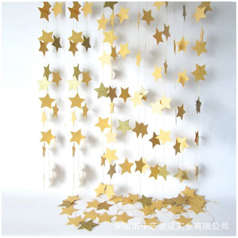 

7cm Shiny Star Garland DIY Party Decoration Christmas Home decoation