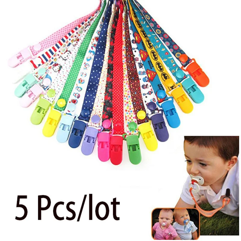 

5 Pcs/lot Baby Pacifier Clips Pacifier Chain Dummy Clip Nipple Holder For Nipples Children Pacifier Clip Soother Holder