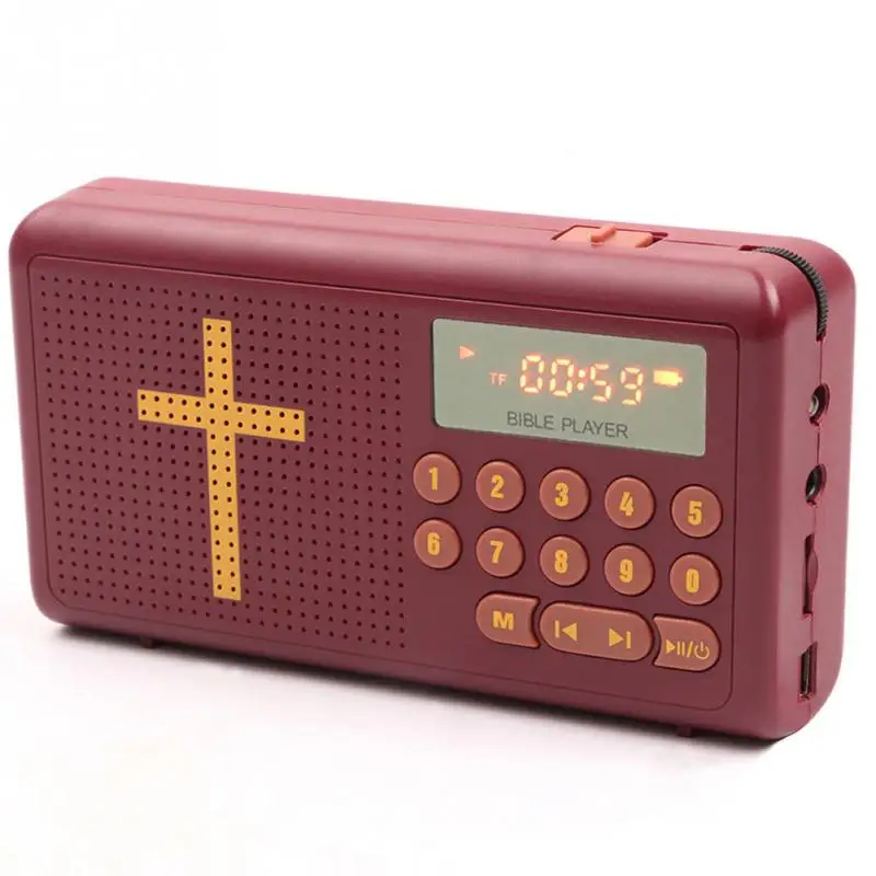 

L-938 MP3 audio Bible player speaker support TF/SD card USB flash drive audio input earphone output and FM radio