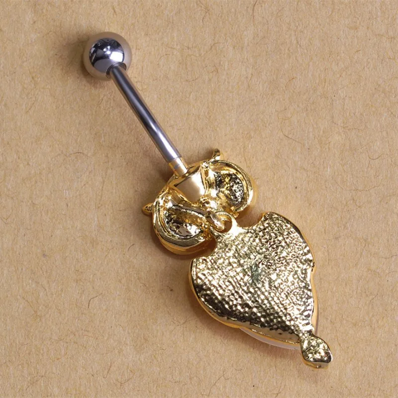 owl navel ring