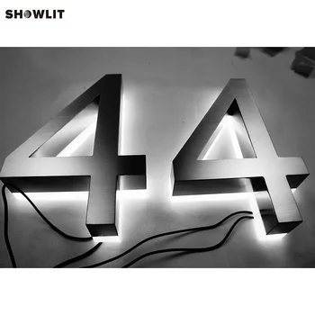 

Backlit Outdoor 304 Stainless Steel Alphabet Led Letters for Wall Decoration