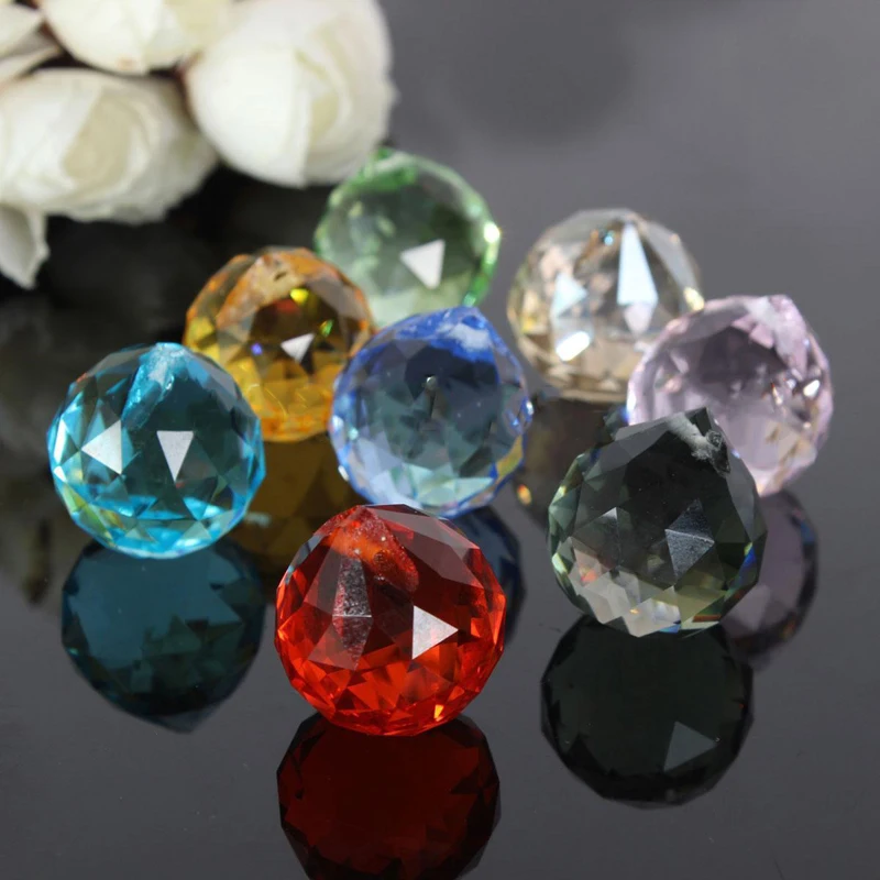 8Pcs Crystal Chandelier Parts Haning Glass Prisms Rainbow Suncatcher Pendants for Light Lamp Chandelier Pendants