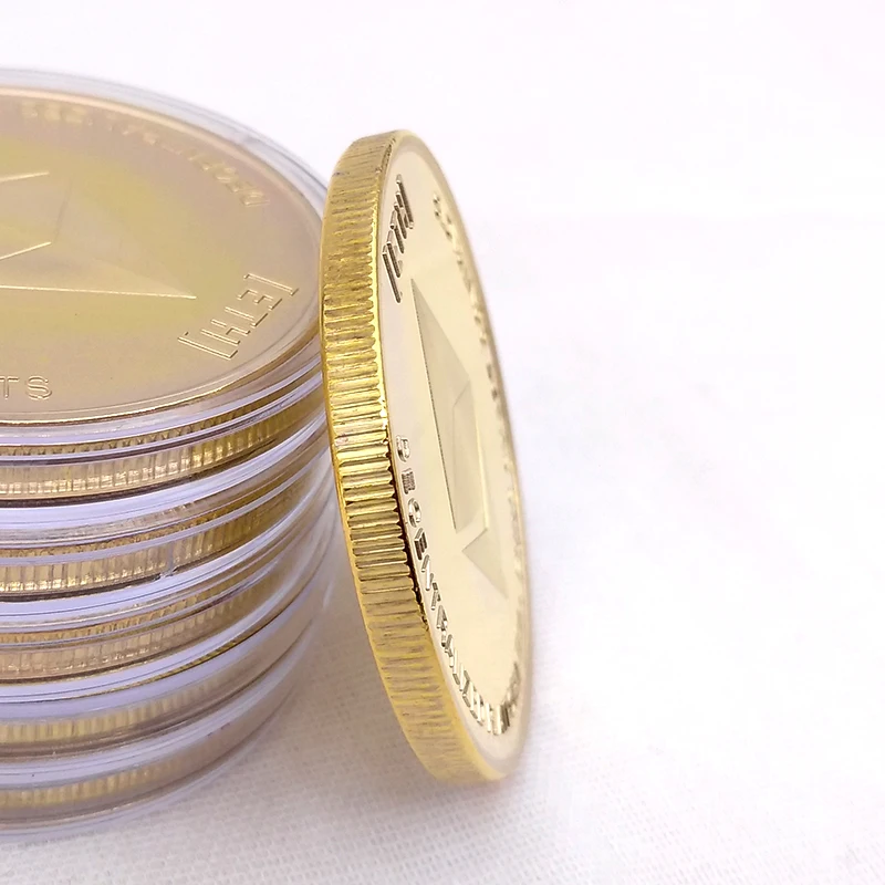 Gold Plated Ethereum Coin commemorative Coin Litecoin Art Collection Gift Physical antique imitation home decoration AUG27
