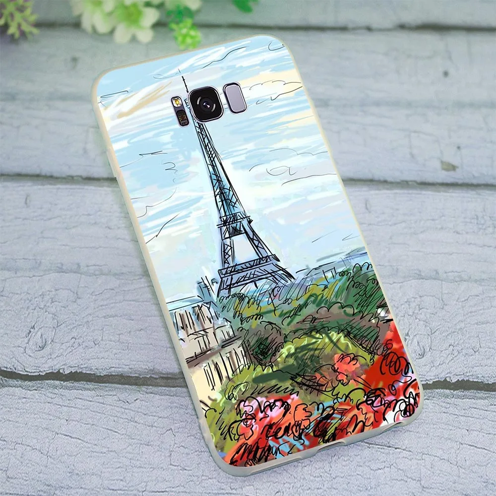Париж Франция Эйфелева башня чехол для Galaxy S9 Samsung Note 8 9 S7 Edge S8 S10 Plus S10e M10 M20 Чехлы M30