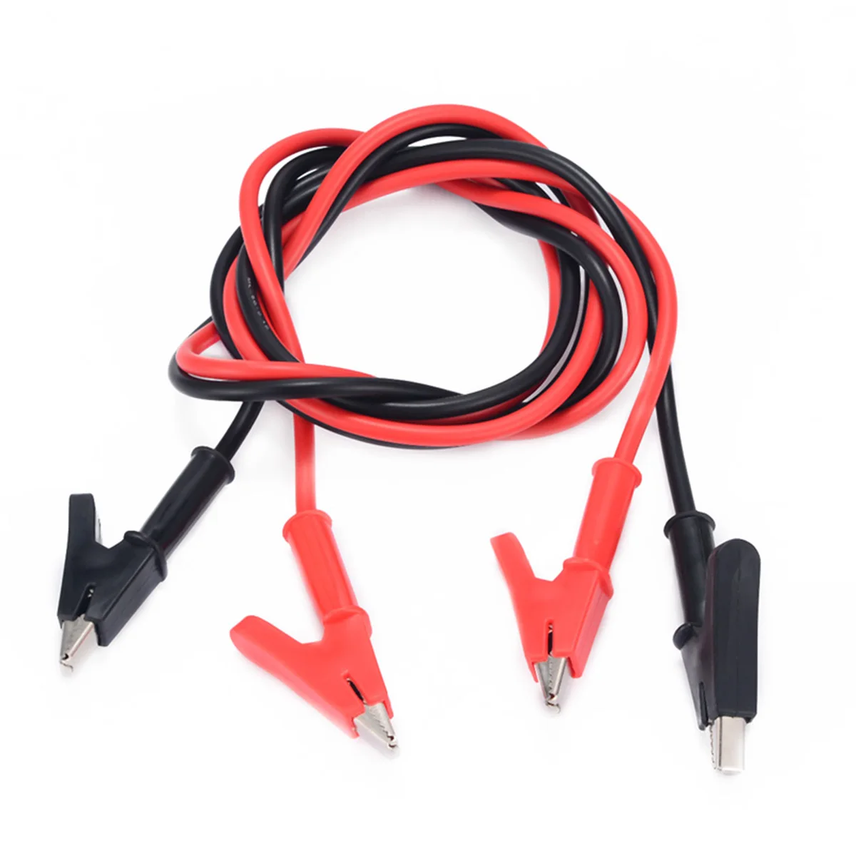 

1 Pair Black & Red 1M Alligator Clip High Quality Insulated Electrical Test Probe Lead Cable for Multimeter
