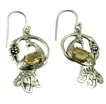 

Lovegem Genuine Citirne EARRINGS 925 Sterling Silver, 39.8mm, AE2106