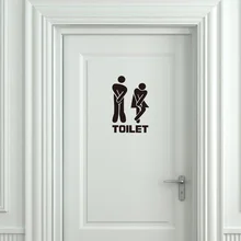 Creativo Divertente Wc parete/Porta sticker bagno decorazione del vinile della decorazione della decorazione della casa decalcomanie impermeabile poster da parete adesivi sul muro