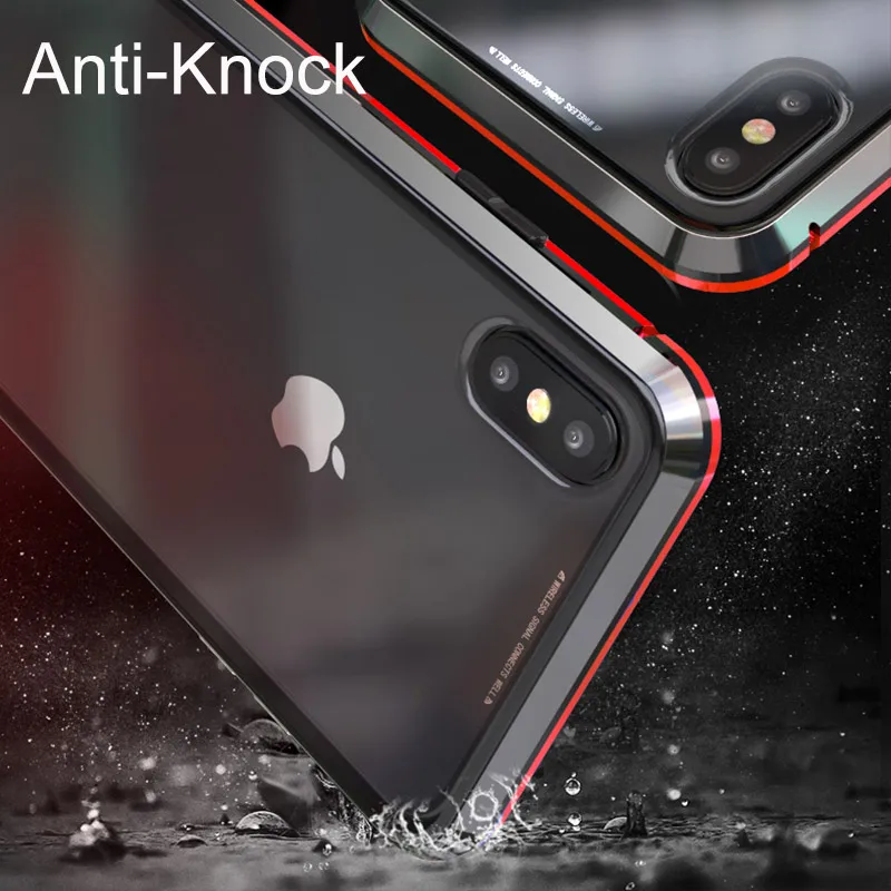 Чехол с двойными гранями из закаленного стекла для iPhone XS Max XR X чехлы магнитной