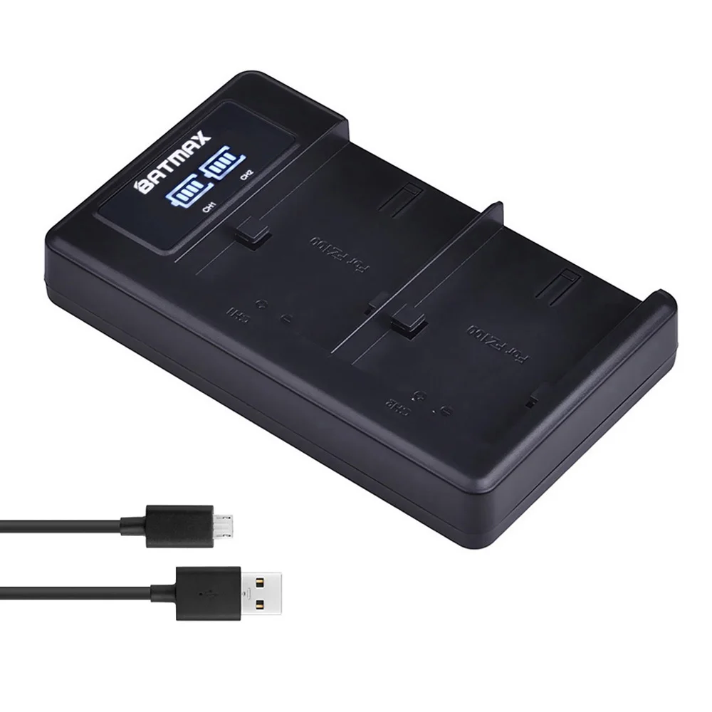 1 шт. NP FZ100 светодиодное зарядное устройство с двумя USB-портами для Sony NP-FZ100 BC-QZ1 Alpha 9