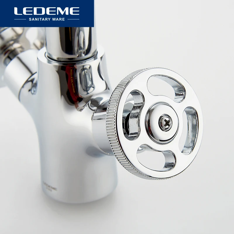  LEDEME Chrome plated Kitchen Faucet Seven Letter Design 360 Degree Rotation with Water Purification - 32828456106