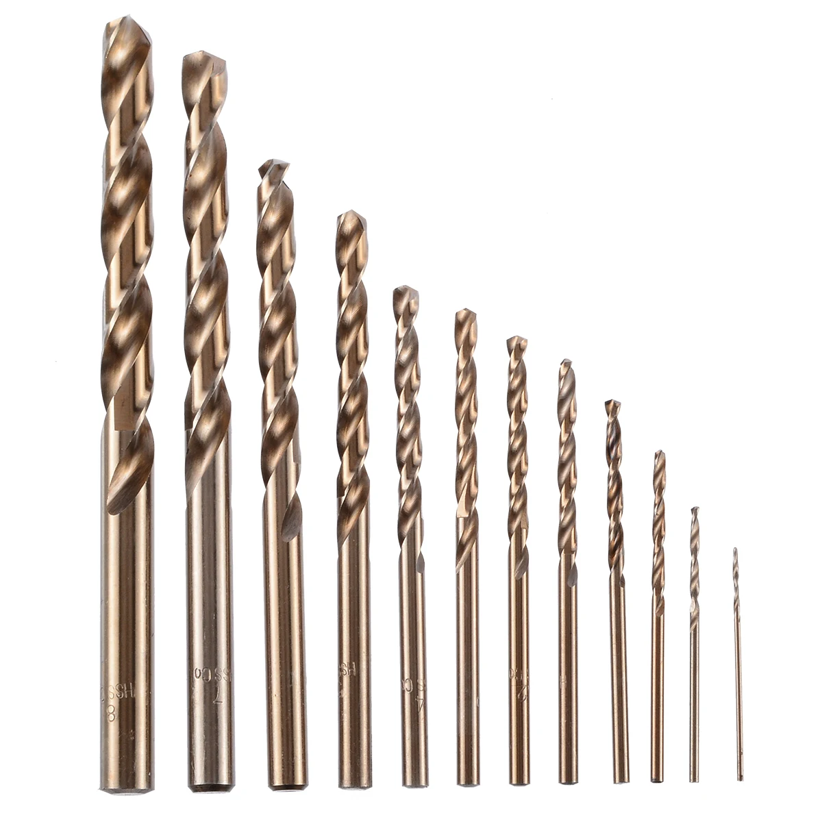 74pcs/set 1mm-8mm Cobalt High Speed Steel Twist Drill Bits Hole M35 Stainless Steel Tool Set The Whole Ground Metal Reamer Tools