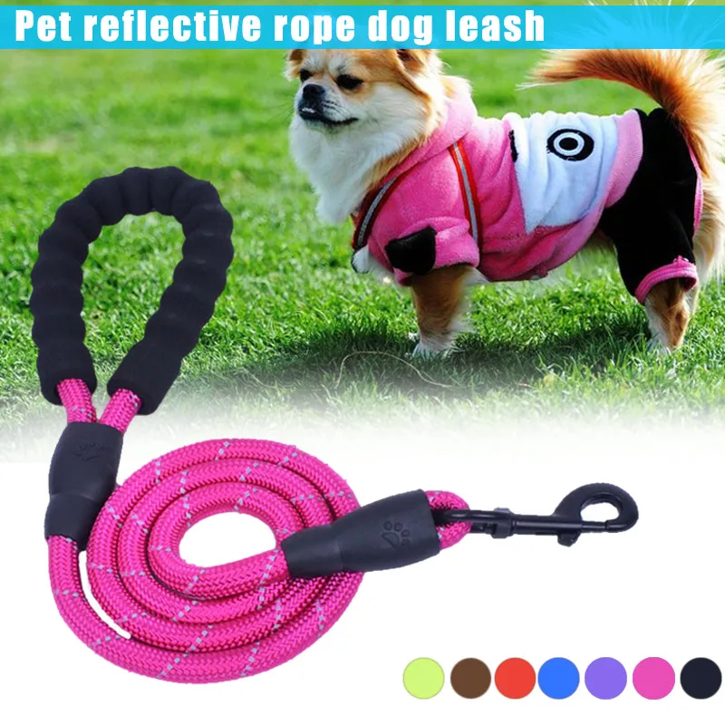 

Convenient Strong Dog Leash Comfortable EVA Padded Handle Night Reflective Threads for Medium Large Dog Hogard ST28