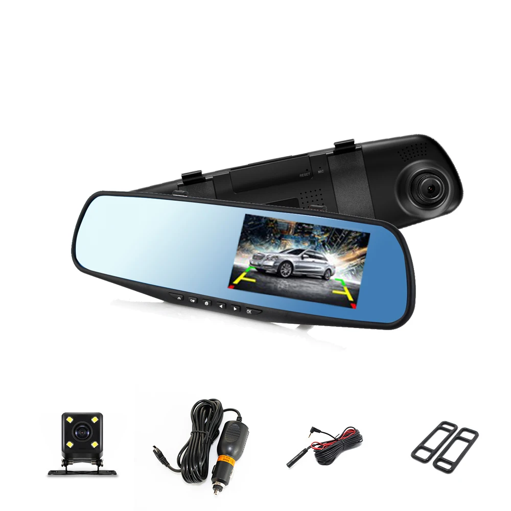 

car DVR camera rearview mirror auto dvrs dual lens dash cam video registrator camcorder Full HD 1080p night vision