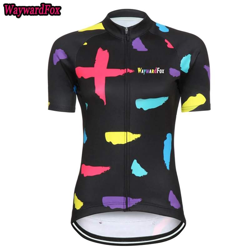 

2018 NEW Womens Short Sleeve Jersey Black cycling Jersey Short Sleeve cycling clothing good-looking bicycle wear Breathing