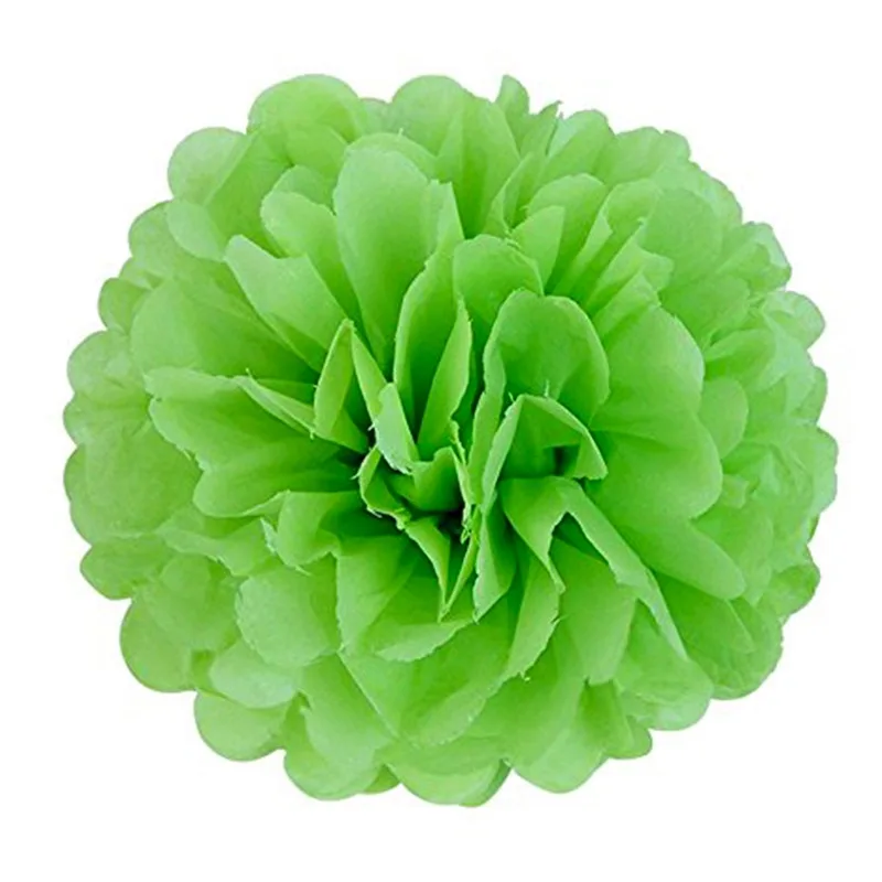 FENGRISE Pom Poms 1 шт. 30 см бумажные шарики из искусственных цветов Свадебные украшения вечерние товары для дома автомобильные декоративные - Цвет: Light Green