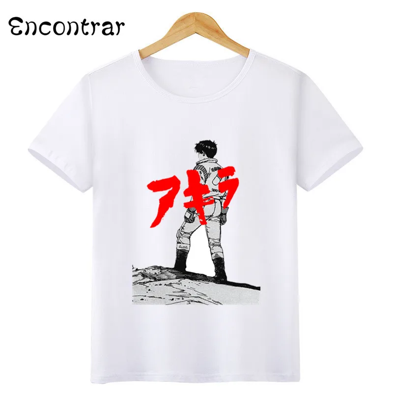 Детская футболка с японским аниме Акира для мальчиков и девочек детские топы с короткими рукавами, Детская футболка HKP3061 - Цвет: HKP3061R