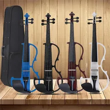 4/4 Acoustic Violin Basswood Panel Stringed Instruments Fiddle With Violin Case Bow Headphone Rosin Aluminum Alloy Strings