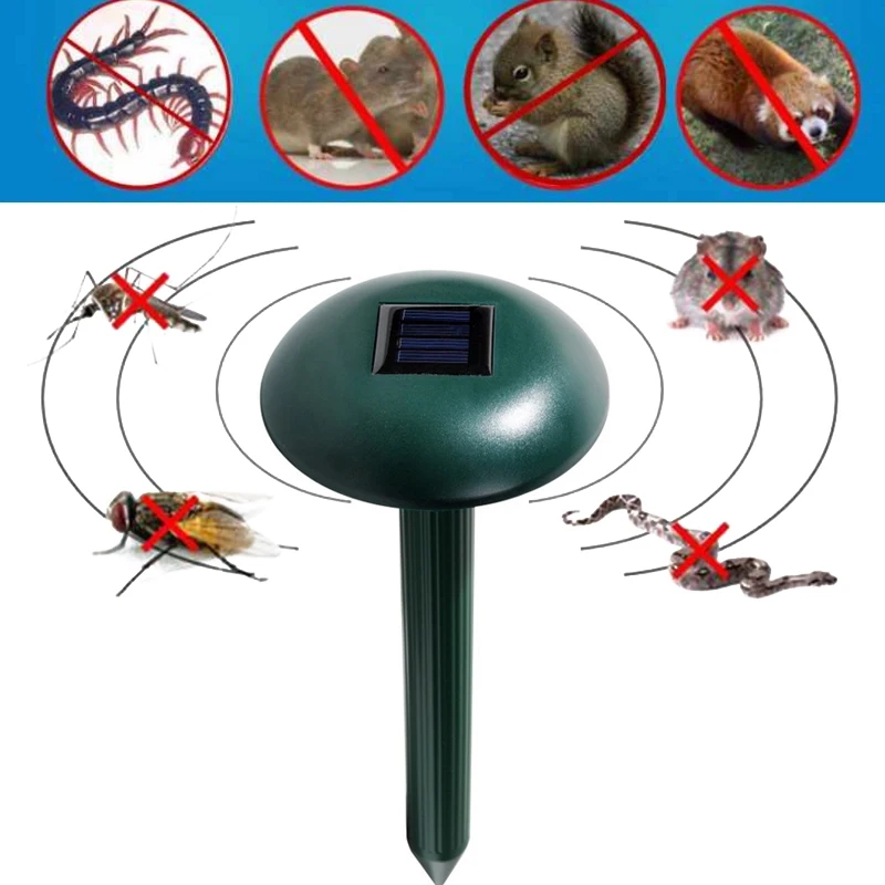 

Ultrasonic Snake Repeller Animal Solar Energy Eco Friendly with Light Ultrasonic Rat Repeller Electronic Pest Repeller