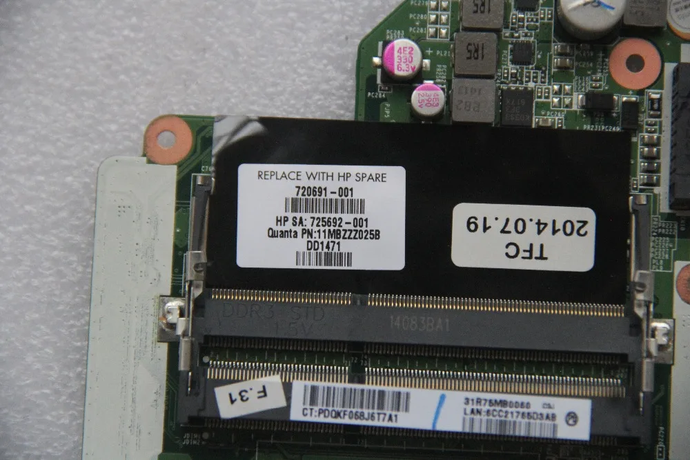 Материнская плата для ноутбука HP Pavilion 15 17 E 720691 001 DA0R75MB6C1 DDR3 полностью