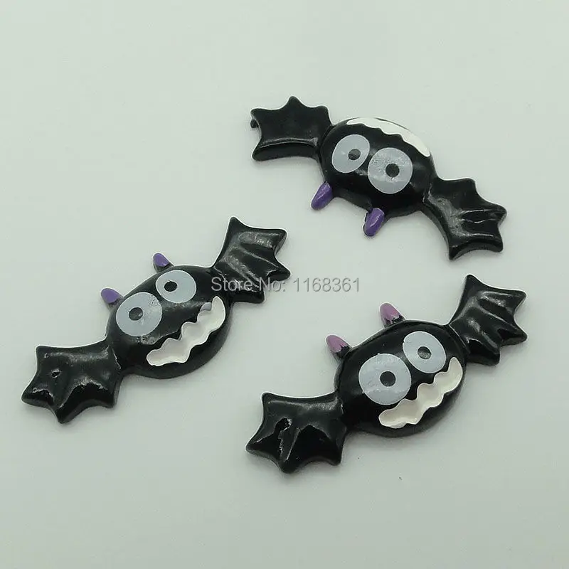 1pcs/lot resin flat back Halloween black broom 38mm Cabochons Scrapbooking Hair Bow Center DIY Christmas decration C105-5