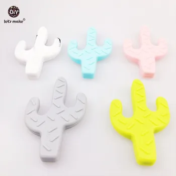 

Let's Make Baby Teether Nursing Accessories 5pc Silicone Cacti Food Grade Materials Diy Teething Cactus Baby Montessori Toys