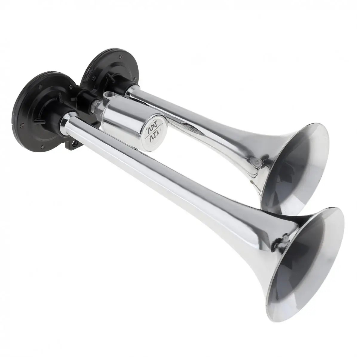 12V/24V 110-135db Super Loud Dual Car Trumpet Train Powerful Air Horn For Boat Train Car Vehicle No Compressor