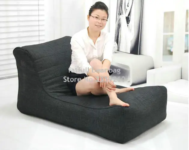 COVER ONLY , no filler-Brown Large Bean Bag Banana Giant indoor/Outdoor Waterproof Bags L -Shape no stuffings inside