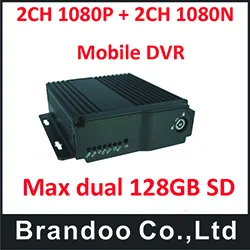 Новейшая система записи FHD MDVR 2 канала 1080P Full HD mobile DVR