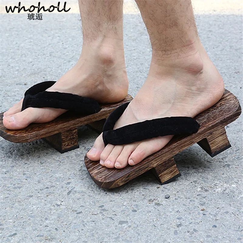 WHOHOLL Jiraiya Cosplay Kostüm Japanische Holz Clogs Mann Frauen Kimono  hausschuhe Zwei zähne geta Flip Flops Größe 46|Shoes| - AliExpress