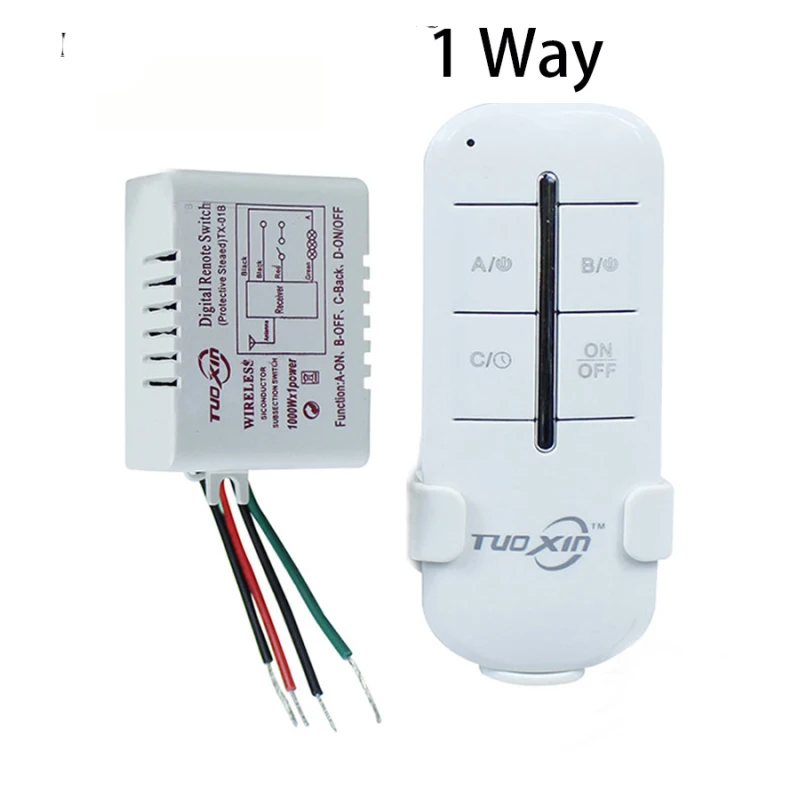  1 2 3 4 Ways LED Ceiling Panel Lamps Bulbs Digital RF Remote Controller Switch Receiver 220V Wirele - 32919461647