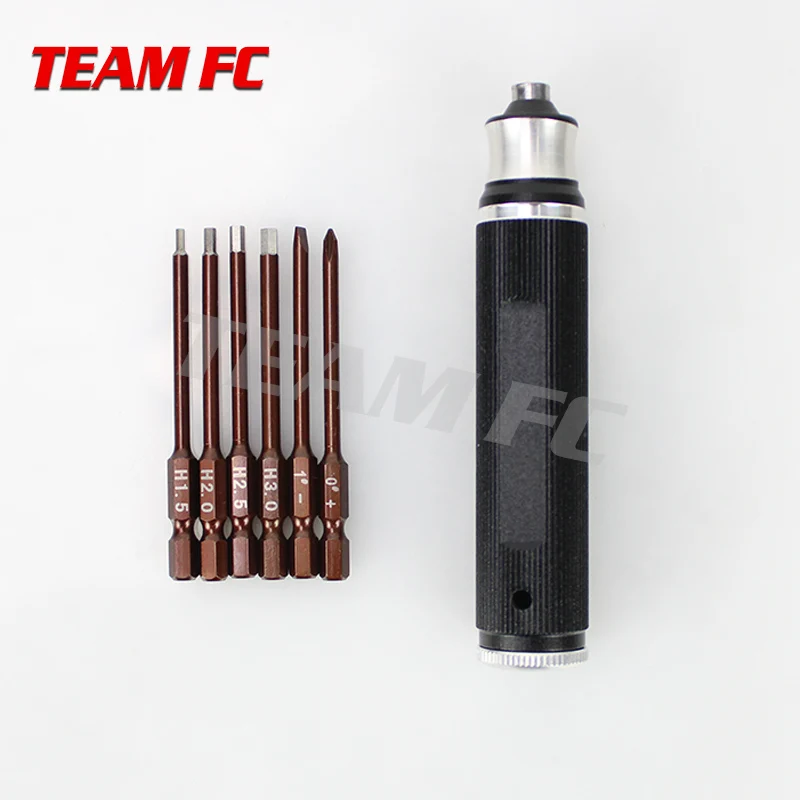 

6 In 1 Hex Screw Driver Tools Kits High Quality 1.5/2.0/2.5/3.0mm/+/- Type Inner Hexagon Head RC Screwdriver Plane Model S253