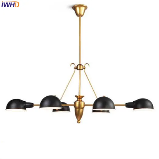 

IWHD Black LED Pendant Lamp Post Modern LED Pendant Light Fixtures For Home Lighting Simple Droplight Loft Hanglamp Luminaire