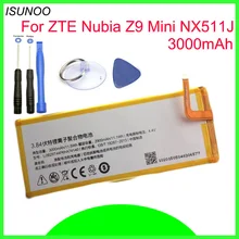 ISUNOO 3000 мАч Li3829T44P6hA74140 батарея для Nubia Z7 Z9 NX508J NX510J NX511J Z9 Max Plus Z9 мини батарея с ремонтными инструментами