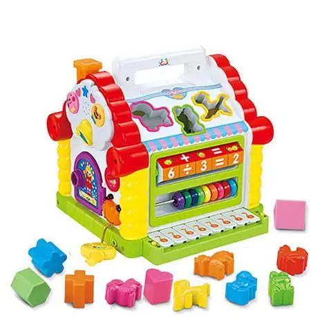 Игрушки с голосовым модулем Электронные игрушки Игрушки и хобби пластиковые 739 Fun House Многофункциональный 0-1-2 года игровой стол для Игрушечные лошадки хорошая цена