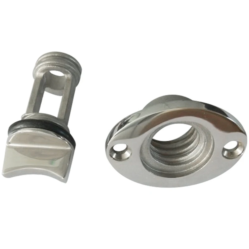 

Marine Boat Surface Polishing Oval Garboard Drain Plug Fits Hole Screw Thread Corrosion Resistant 316 Stainless Steel Material