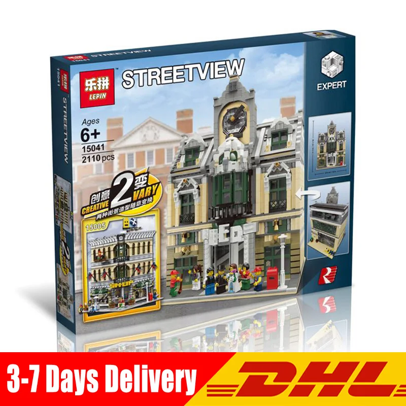 

DHL LEPIN 15041 City Street View Grand Emporium Alternative build Compatible Legoing MOC 14248 10211 Building Blocks Brick