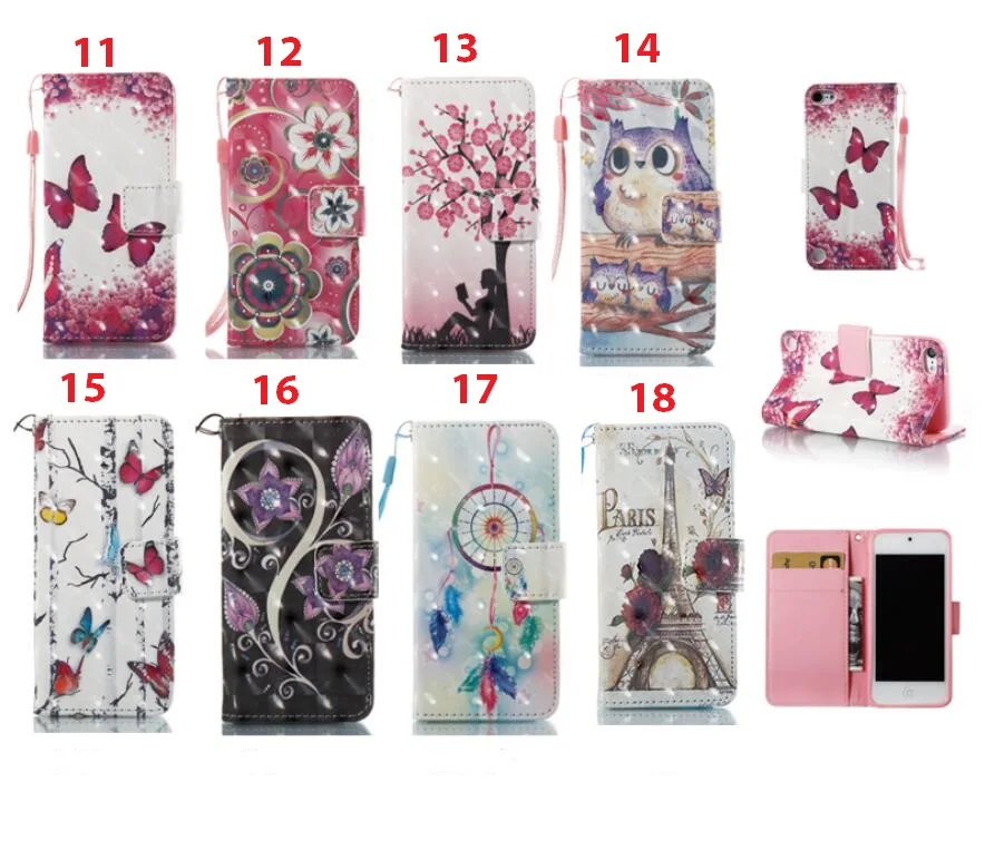10 шт./лот shipping3D живописи цветок кошелек Стенд кожа+ ТПУ чехол для Samsung S9/S9 Плюс/ a3 /A5 /Note 8