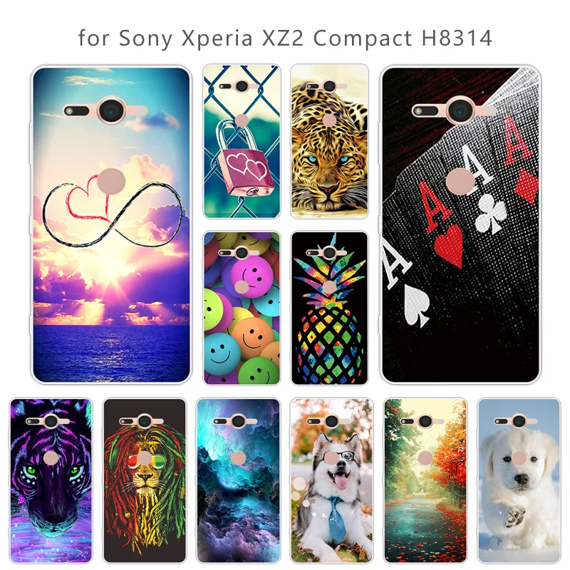 Для Fundas Sony Xperia XZ2 Compact H8314 H8324 ультратонкий ТПУ чехол для задней панели телефона 5 0