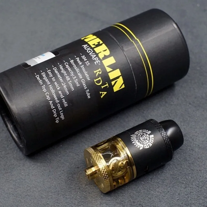 Promo Offer Augvape Merlin Atomizer RDTA Tank Vape 24mm 3.5ml Capacity ...