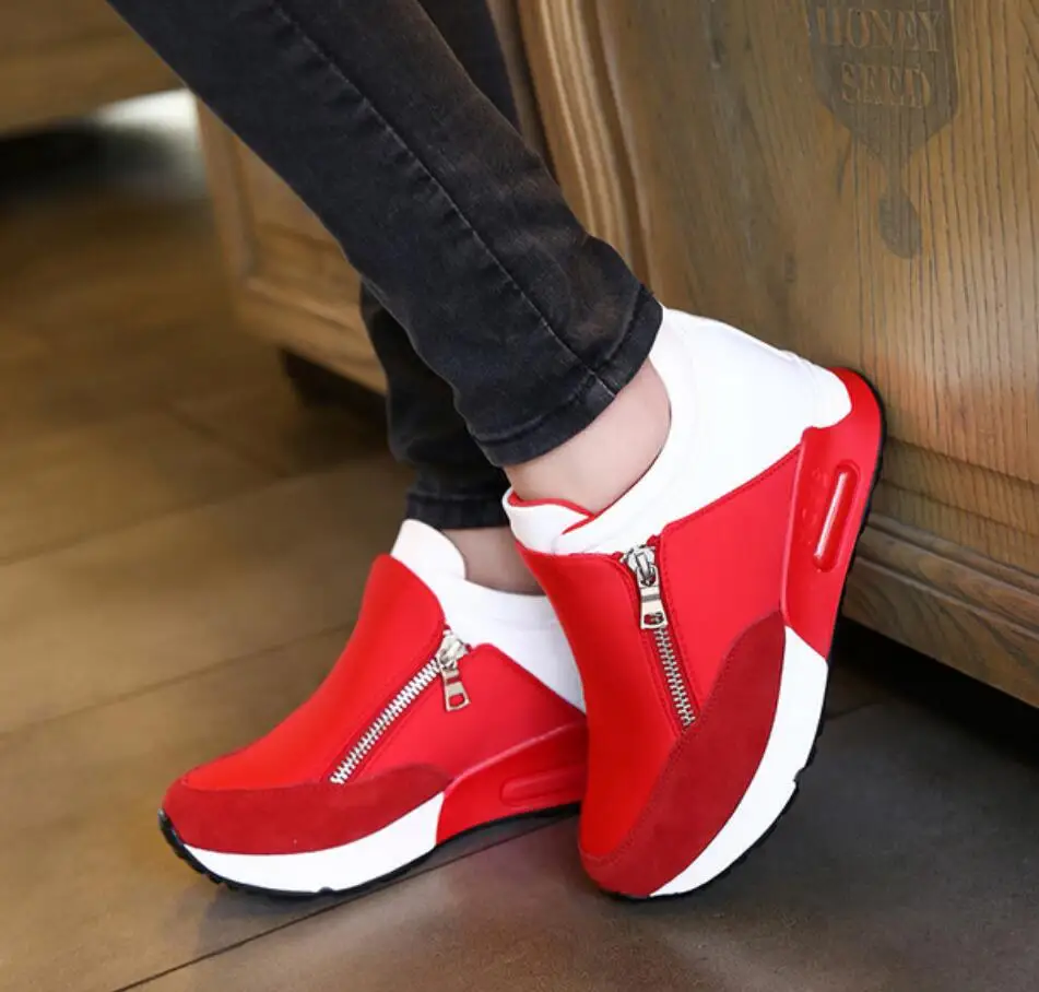 

2019 luxury Platform Wedges Women's Sneakers designers High Quality Mesh Breathable Increased buty women's Sport Casual Shoes