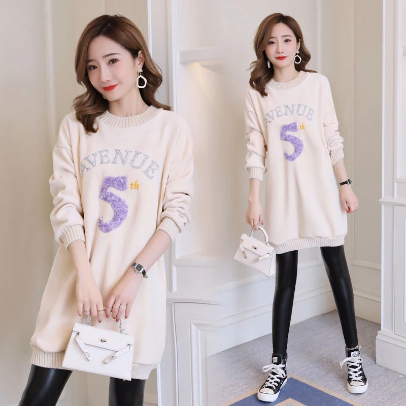 

Winter Maternity Pullovers Hoodies Warm Casual Sweatshirt Outwear For Pregnant Women Pregnancy Clothes Female Tops