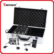 Wireless tour guide system whisper guide transmitter and receiver 2 transmitters+30 receivers+charger case