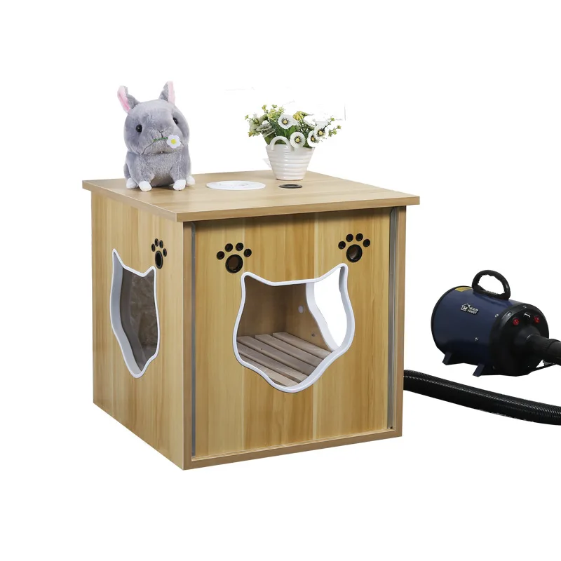 

29%,wooden Pet Drying Box waterproof Hair Dryer for Pet cat Smart Temperature Display Dryer Removable partition & 2200W petdryer