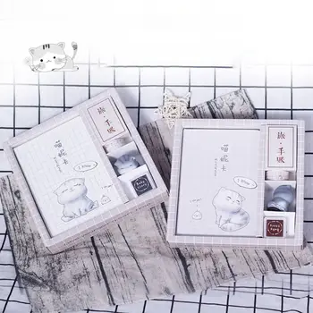 

Cute Cat Notebook Journal Daily Planner Notepad Memo Pad Kit Set Stationery School Supplies Travel